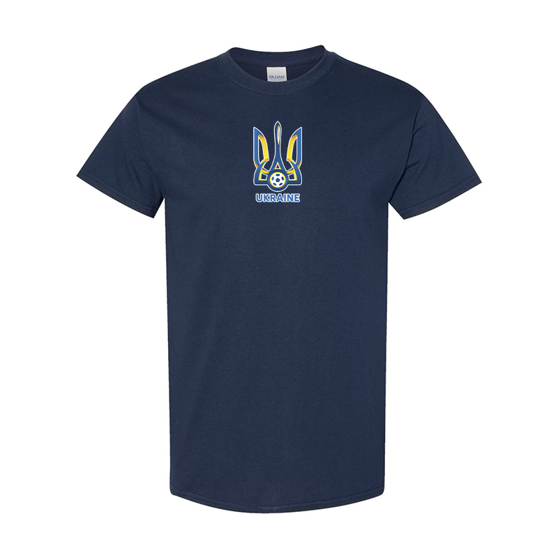 Men's Ukraine National Football Soccer Team Gildan Heavy Cotton T-Shirt